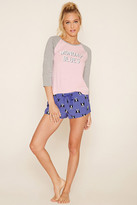 Thumbnail for your product : Forever 21 FOREVER 21+ Monday Blues PJ Set