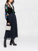 Thumbnail for your product : P.A.R.O.S.H. Embroidered Tulle Midi Skirt