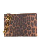 Thumbnail for your product : Sophie Hulme Large Zip Leopard Pouch