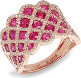 Thumbnail for your product : Effy 14K Rose Gold, Ruby & Diamond Ring