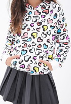 Thumbnail for your product : Forever 21 girls heart print hoodie (kids)