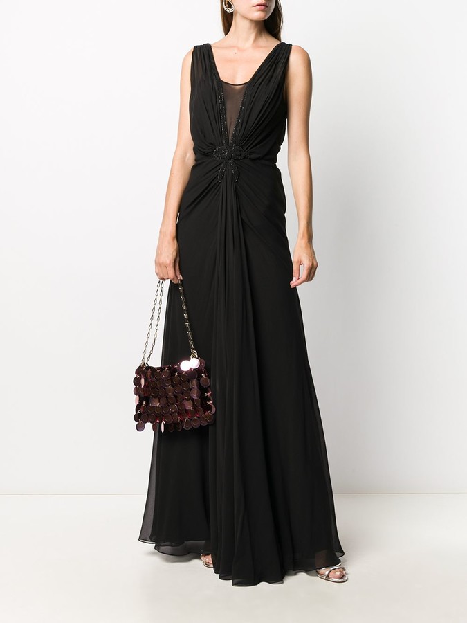 Ports 1961 Sheer Panel Gown - ShopStyle Evening Dresses