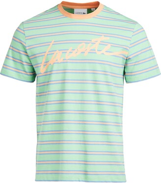 Lacoste Colorblocked Striped Tee