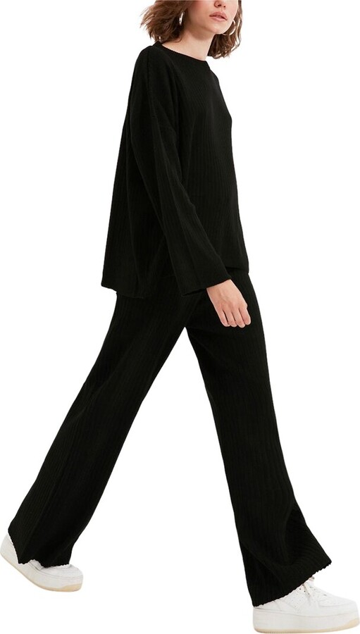 Trendyol open back wide leg jumpsuit in black - ShopStyle