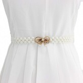 Thumbnail for your product : Ulalaza Women Stretch Pearl Belt