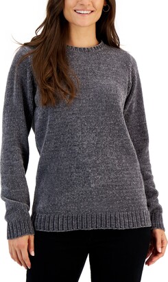 Karen Scott Women's Basic Chenille Sweater, Created for Macy's