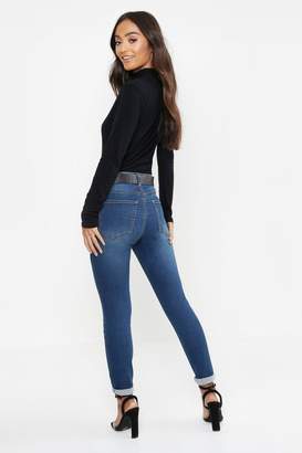 boohoo Petite Mid Rise Classic Skinny Jean