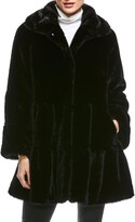 Thumbnail for your product : Fabulous Furs Faux Fur Tiered Swing Coat