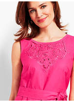 Thumbnail for your product : Talbots Embroidered Sateen Fit-and-Flare Dress