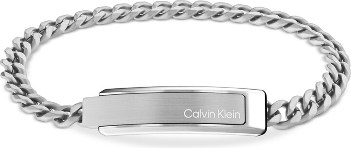 Calvin Klein Men's Stainless Steel Curb Chain Bracelet - ShopStyle Jewelry