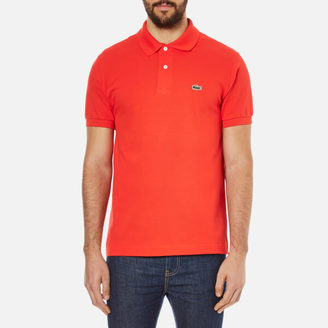 Lacoste Men's Basic Pique Short Sleeve Polo Shirt Redcurrent Bush