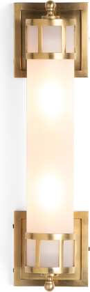 TJMAXX 18X4.75 Openwork Hand Rubbed Finish Frosted Glass Sconce