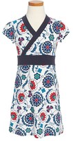 Thumbnail for your product : Tea Collection 'Suzani Fields' Faux Wrap Dress (Toddler Girls, Little Girls & Big Girls)