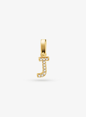 Michael Kors 14K Gold-Plated Sterling Silver Pave Alphabet Charm - Gold
