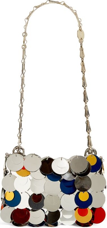 Paco Rabanne 'Silver Sparkle Discs Large' Shoulder Bag Paco Rabanne 'Silver Sparkle Discs Large' Shoulder Bag