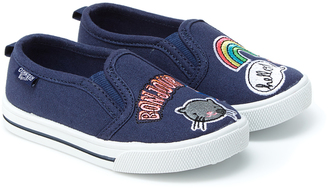 Osh Kosh Navy Patchy Slip-On Sneaker