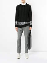 Thumbnail for your product : GUILD PRIME metallic stripe cable knit jumper