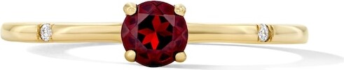 Zales Garnet and Lab-Grown Diamond-Accent Stackable Ring in 10K Gold (F/Vs2)