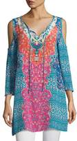 Thumbnail for your product : Tolani Robyn Printed Cold-Shoulder Top