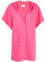 Thumbnail for your product : P.A.R.O.S.H. Leak short-sleeve wool coat