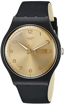 Swatch Unisex SUOB716 Originals Analog Display Swiss Quartz Black Watch