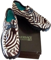 Thumbnail for your product : Versace Zebra print Pony-style calfskin Lace ups