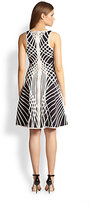 Thumbnail for your product : Herve Leger Optic-Print Fit & Flare Dress