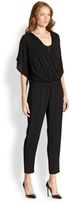 Thumbnail for your product : Ella Moss Draped-Top Jersey & Crepe Jumpsuit