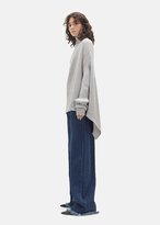 Thumbnail for your product : Marques Almeida Marques ' Almeida Merino Wool Draped Asymmetric Sweater Grey Size: Medium