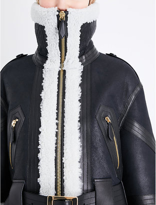 Burberry Cheshire leather biker jacket