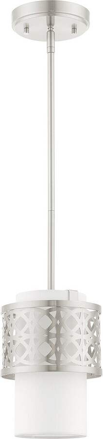 Livex Lighting 1 Light Brushed Nickel Single Pendant