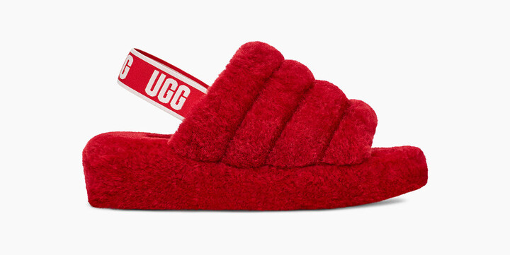red ugg sandals