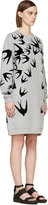 Thumbnail for your product : McQ Grey Velvet Swallow Sweatshirt Dress