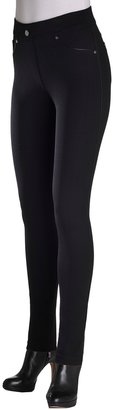 Allison Daley ADX SLIMS by Allison Daley Faux-Leather-Trimmed Ponte Jeggings