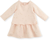 Thumbnail for your product : Chloé Mini-Bow Printed Fleece Dress, Magnolia, 3-18 Months