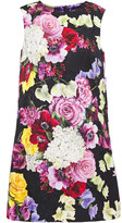 Thumbnail for your product : Dolce & Gabbana Cotton-blend Floral-jacquard Mini Dress