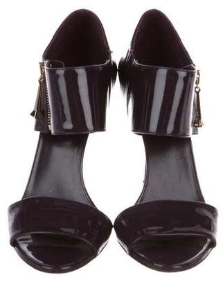 Gucci Patent Leather Ankle Strap Sandals