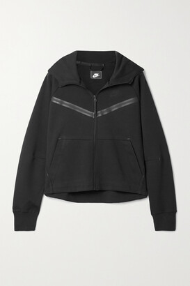 Nike Printed Cotton-blend Jersey Hoodie - Black
