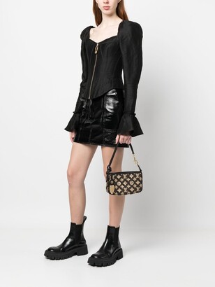 Louis Vuitton - 2009 Pre-Owned Mini Monogram Sequin Pochette Accessoires Handbag - Women - PVC/Lava Beads - One Size - Brown
