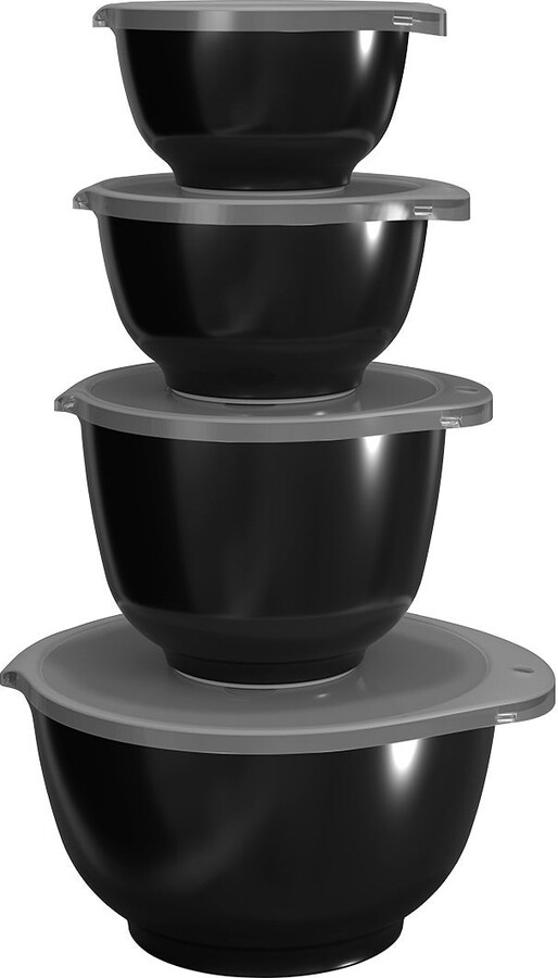 Container Store Rosti Margarethe Mixing Bowl Set Black Set of 4