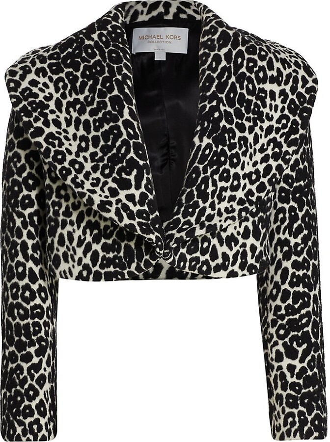 Michael Kors Collection Shawl LeopardPrint Bolero Jacket ShopStyle