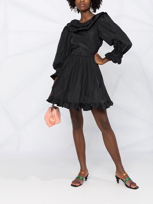 MSGM Ruffle-Detailing Long-Sleeve Mini Dress