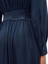 Thumbnail for your product : Sies Marjan Faye Belted Crepe Midi Dress - Dark Navy