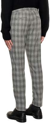Entre Amis Gray Checked Wool Trousers