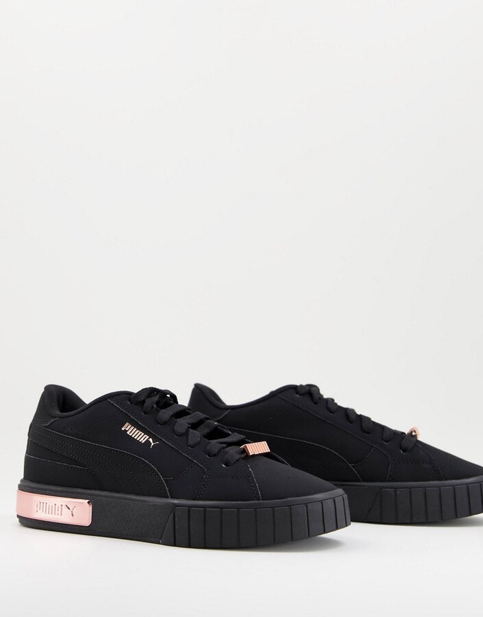 Puma Cali Star Metal V2 trainers in black and pink - ShopStyle