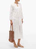 Thumbnail for your product : Le Sirenuse, Positano - Vanessa Front-slit Embroidered Cotton Kaftan - White