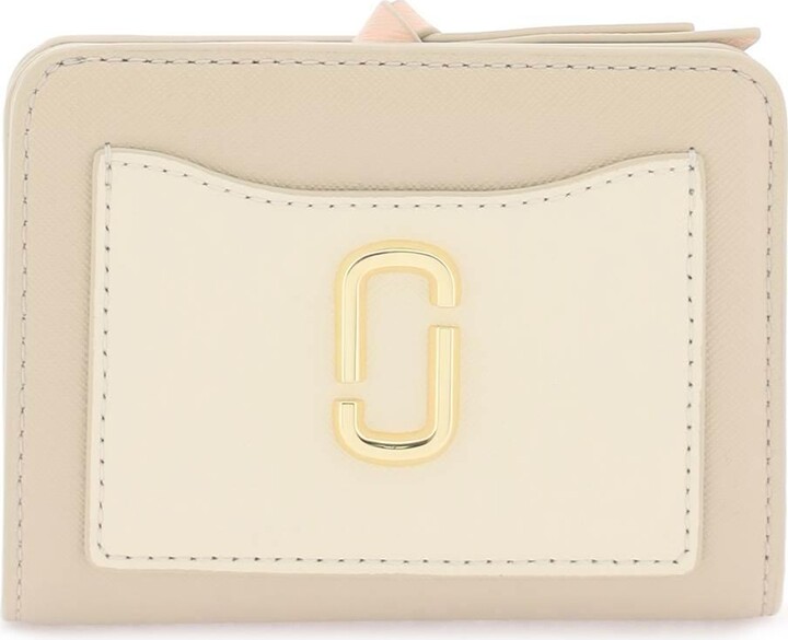 Marc Jacobs The Snapshot Dtm Mini Leather Wallet in White