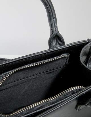 Bershka fringe black crossbody bag in black