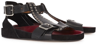 Isabel Marant Layne black leather sandals