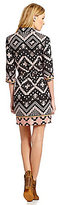 Thumbnail for your product : Collective Concepts Tribal-Print Shirtdress